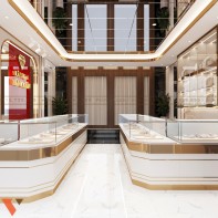 Thiết kế tiệm vàng Bảo Châu 34m² tại Tuyên Quang 